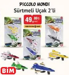 PİCCOLO MONDİ SÜRTMELİ UÇAK 2'Lİ